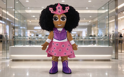 Custom african girl mascot costumes for events brands