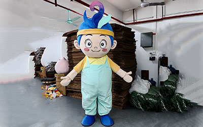Custom human mascot shipped to france client
