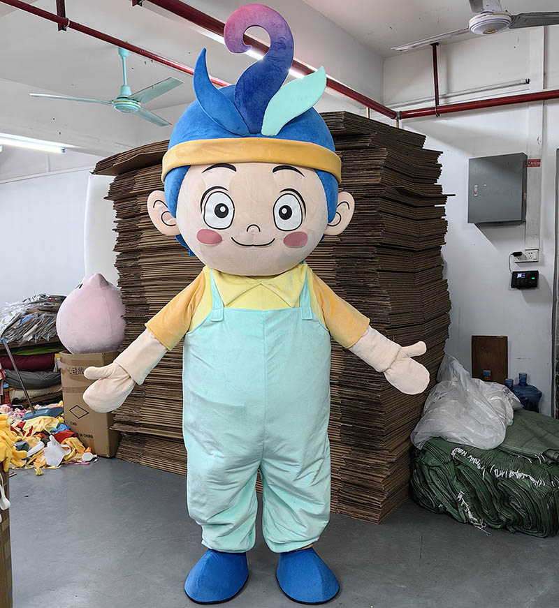 Custom human mascot shipped to france client
