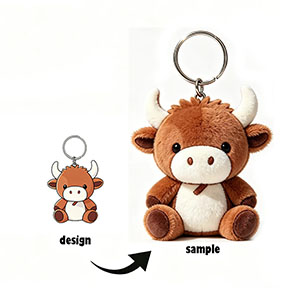Custom plush keychains for brand