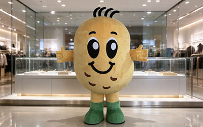 Custom potato mascot costumes for events brands