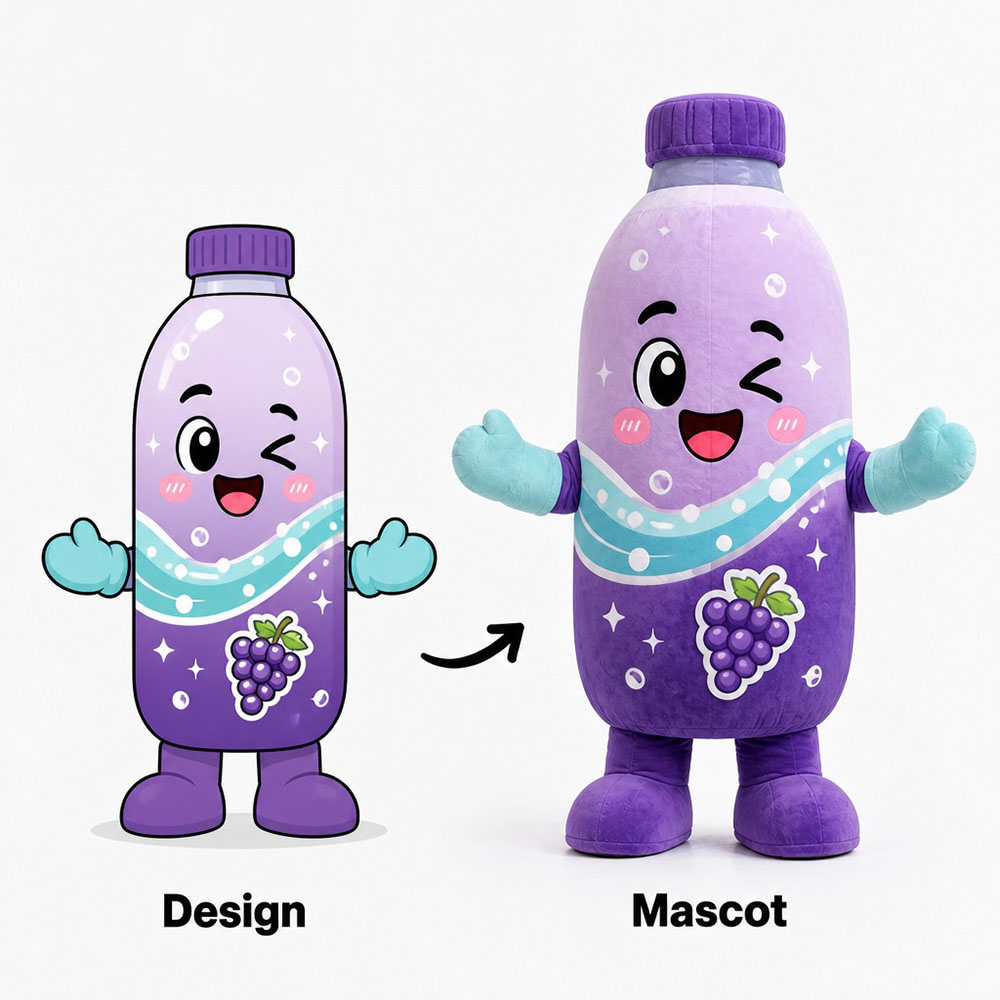 custom bottle mascot costumes manufacturer