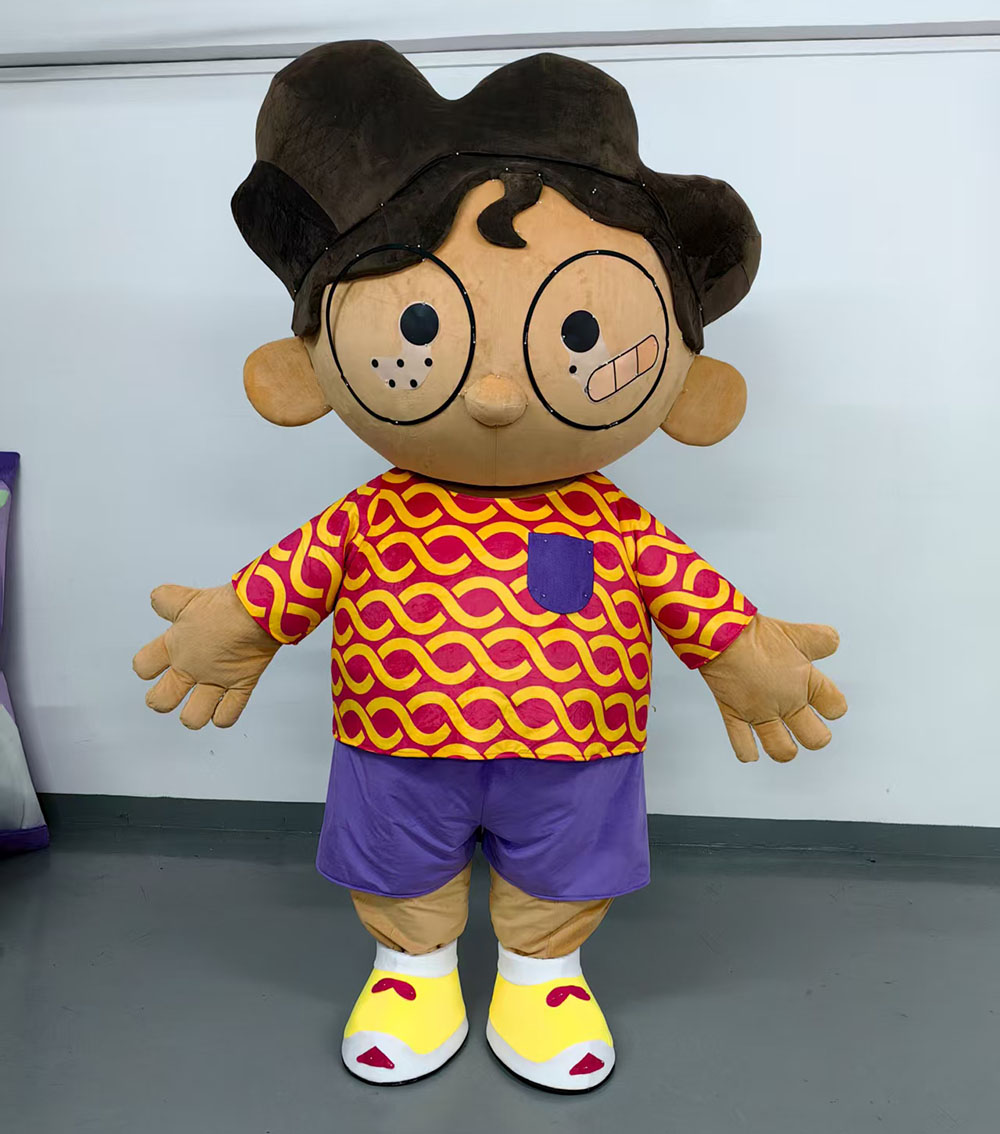 Custom boy mascot costumes for events brands