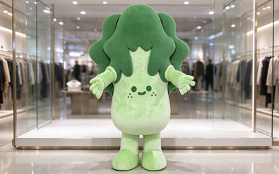 Custom cabbage man mascot costumes for events brands