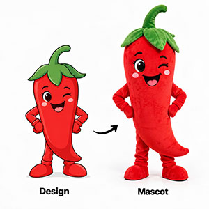 custom chili mascot costumes manufacturer