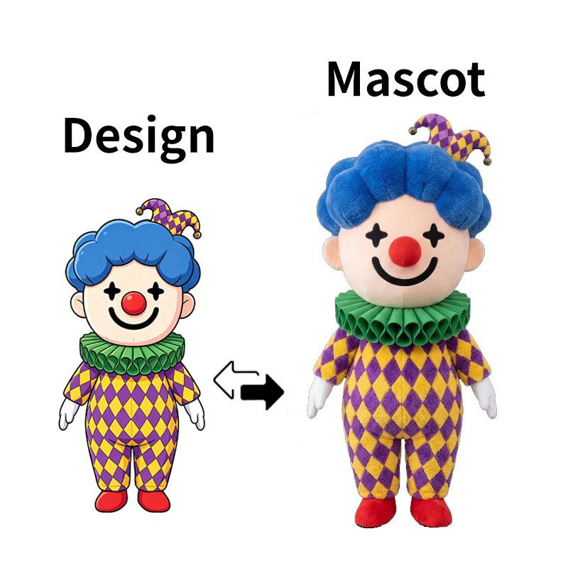 custom clown-like figure mascots manufacturer