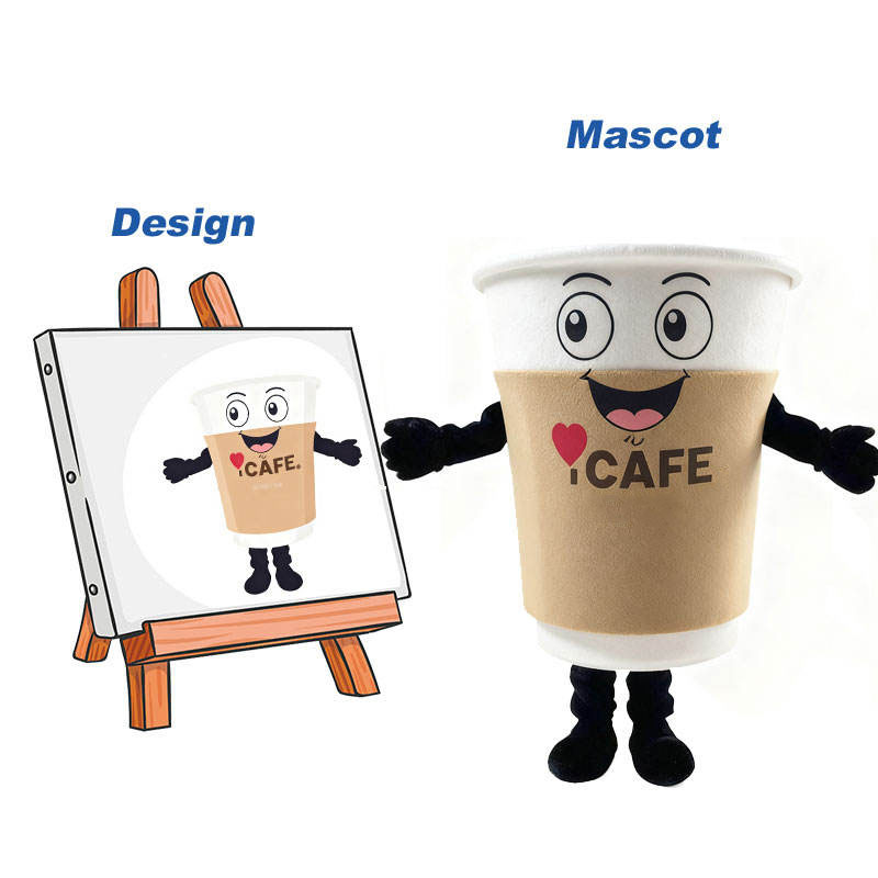 custom coffee cups mascot costumes manufacturer