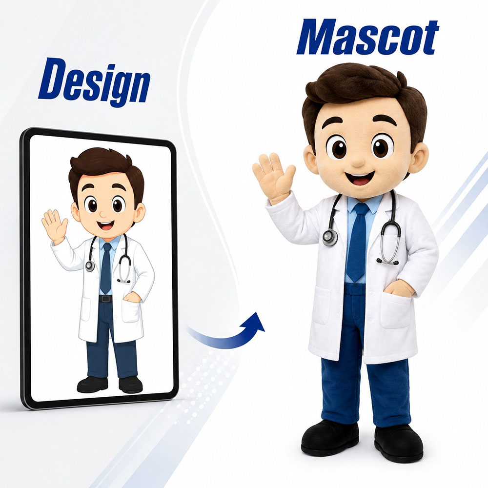 custom doctor mascot costumes manufacturer