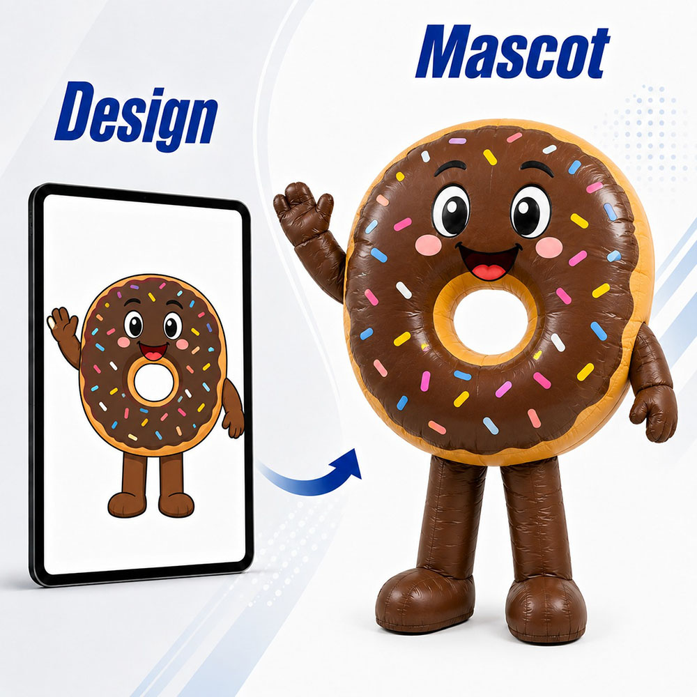 custom donut inflatable mascots manufacturer