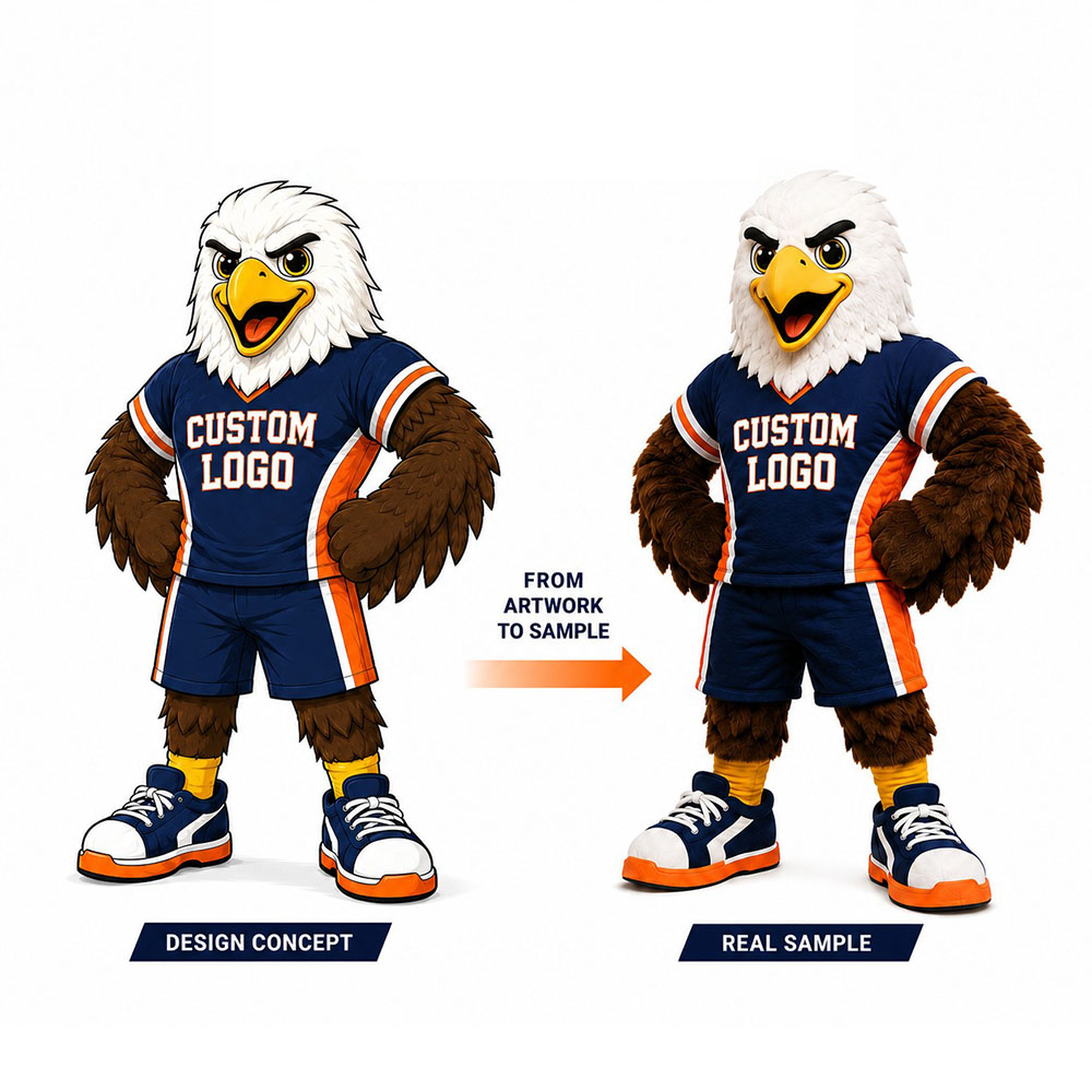 custom eagle mascot costumes manufacturer