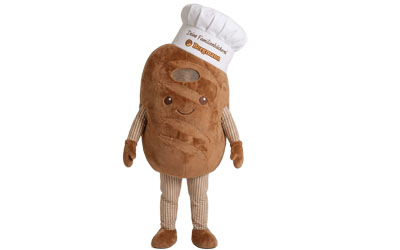 Custom bread mascot shipped to france client