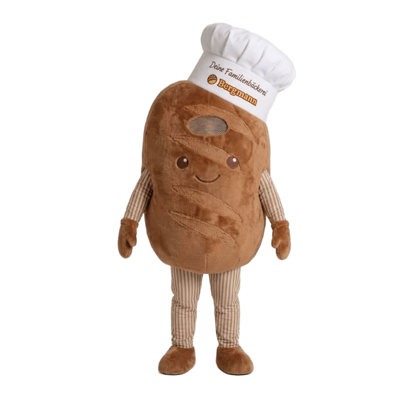 Custom bread mascot shipped to france client