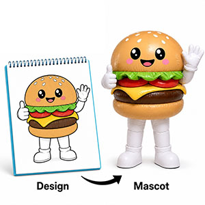 custom hamburger inflatable mascots manufacturer