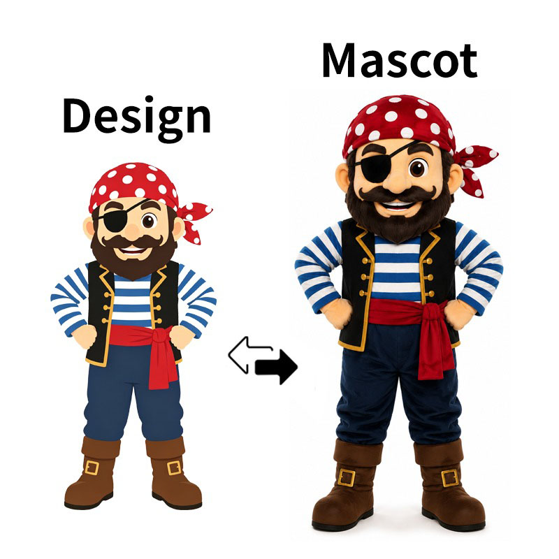 custom pirate mascot costumes manufacturer