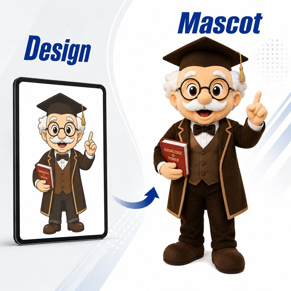 custom professor mascot costumes manufacturer