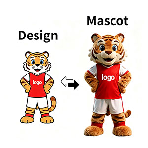custom tiger mascot costume for business